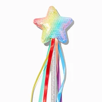 Rainbow Sequin Star Wand
