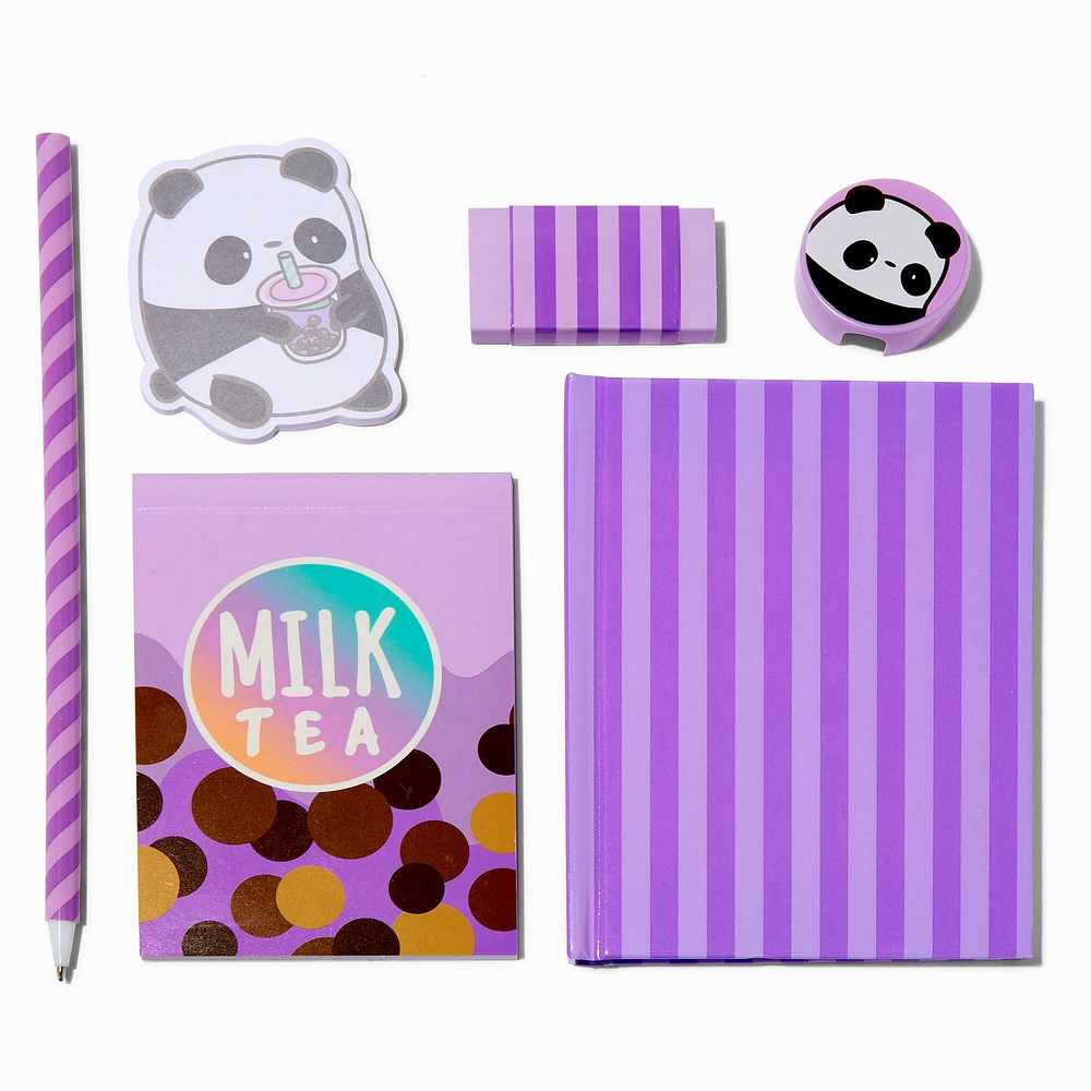 Panda Boba Tea Stationery Set