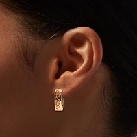 Gold 20MM Filigree Clicker Hoop Earrings