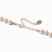 Classic 8MM Blush Pink Pearl Necklace