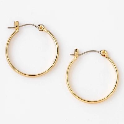 Gold-tone Thick 25mm Hoop Earrings