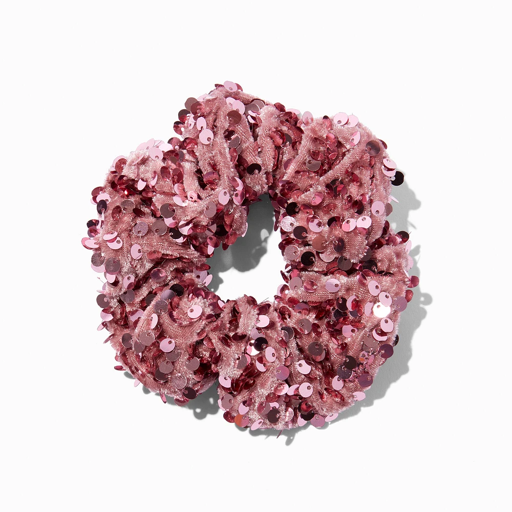 Blush Pink Sequin Hair Scrunchie