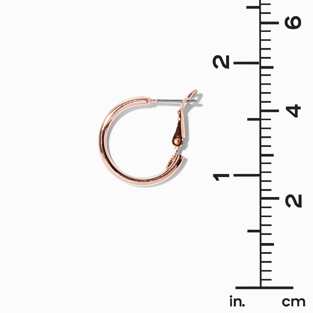 Rose Gold 20MM Tube Hoop Earrings