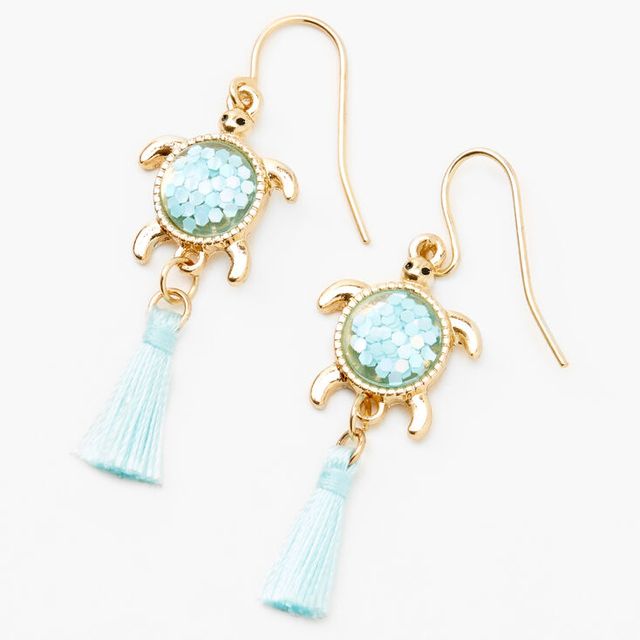 Gold 1.5 Embellished Crystal Heart Drop Earrings