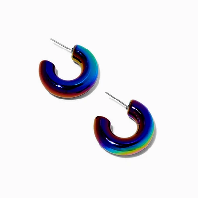 Rainbow Anodized Hoop Earrings