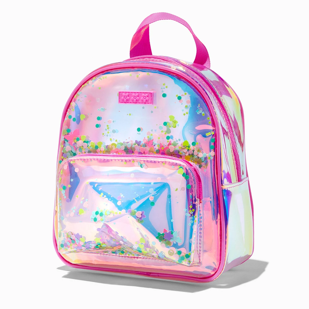 Claire's Club Pink Holographic Shaker Mini Backpack