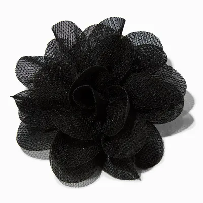 Black Rosette Flower Hair Clip