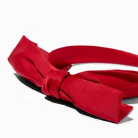 Red Silky Knotted Bow Headband