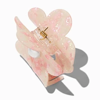 Pink Pearlized Flower Medium Hair Claw
