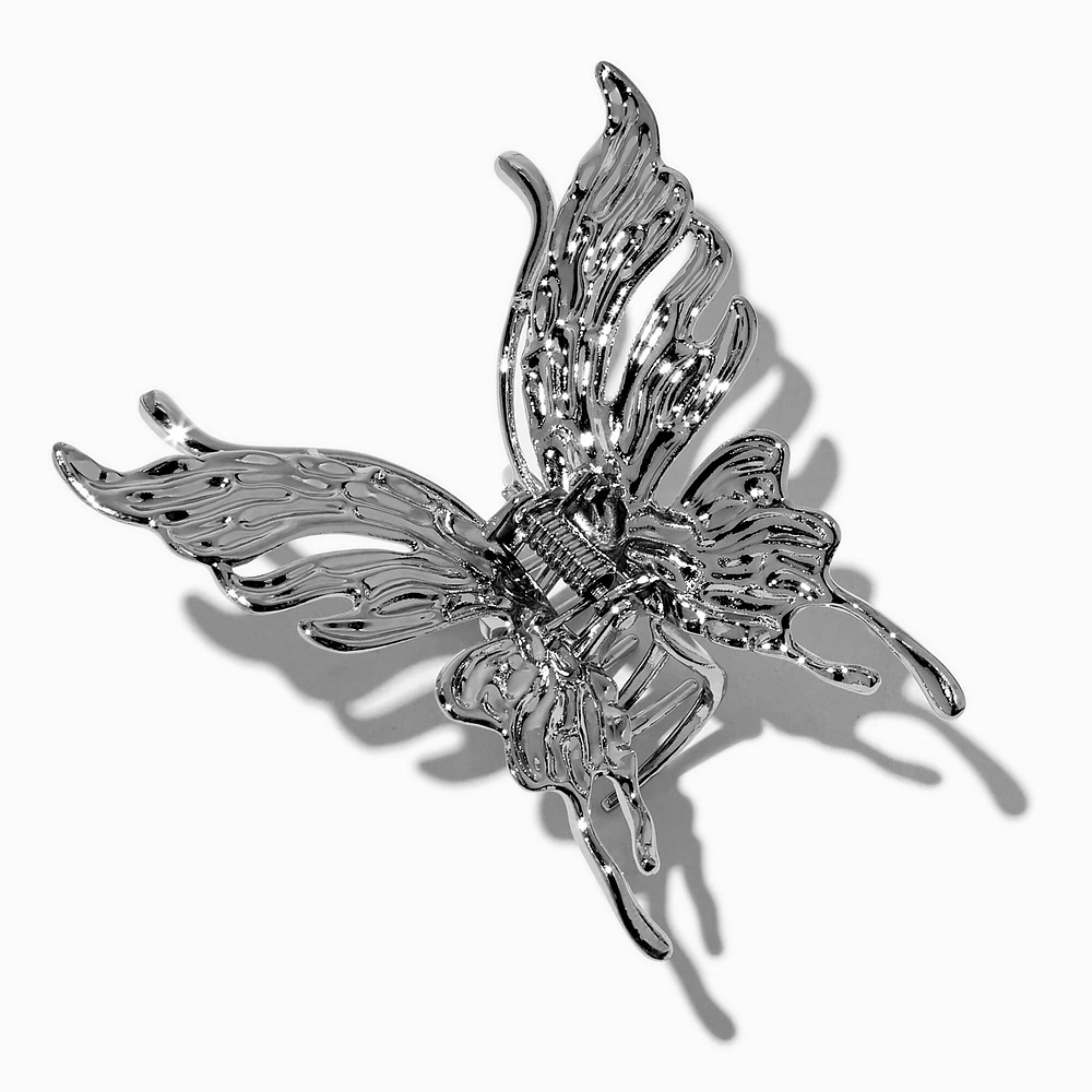 Silver-tone Butterfly Hair Claw