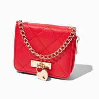 Valentine's Day Red Quilted Wristlet Wallet