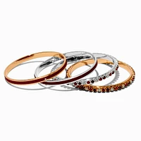 Claire's Club Holiday Gem Bangle Bracelets - 4 Pack