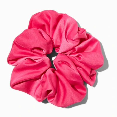 Giant Hot Pink Satin Hair Scrunchie