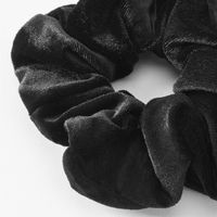 Medium Black Velvet Hair Scrunchie