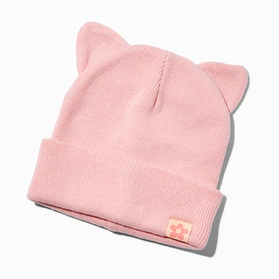 Claire's Club Pink Cat Beanie Hat