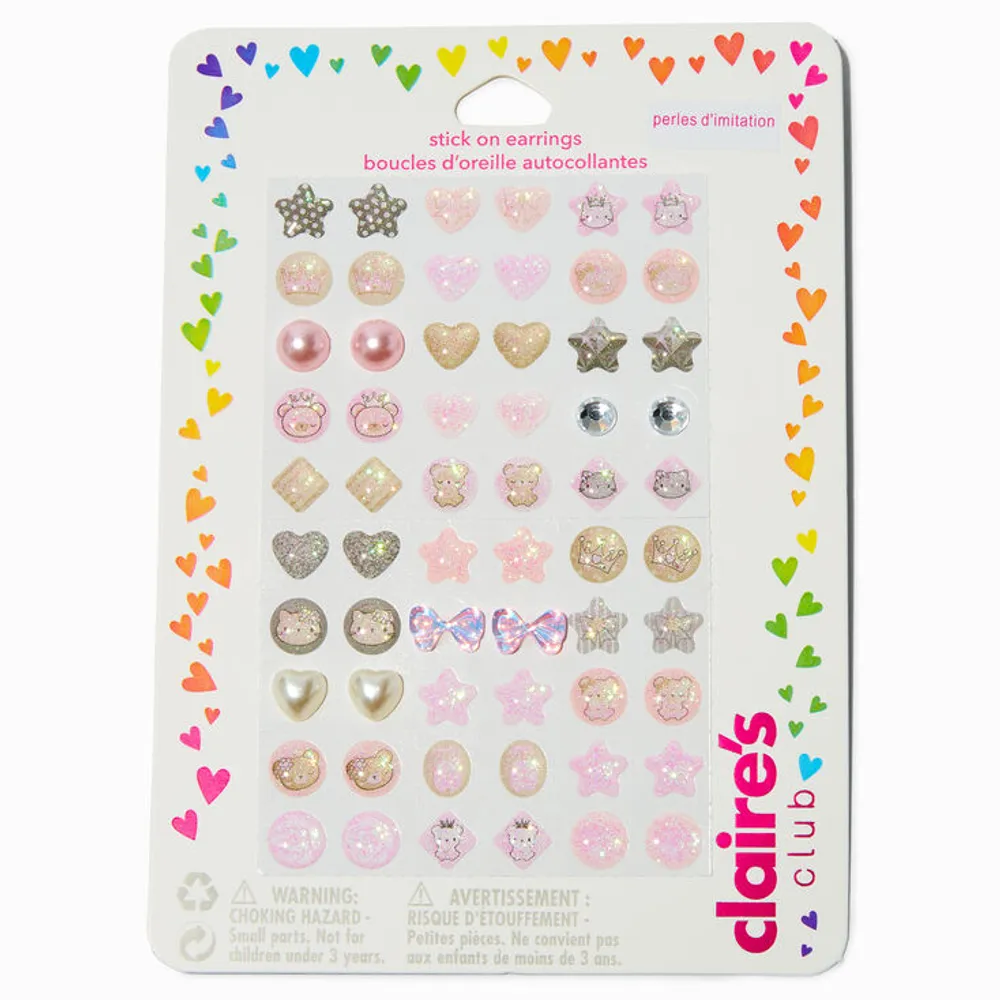 Claire's Club Spring Critter Stick On Earrings - 30 Pack