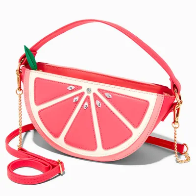 Pink Grapefruit Slice Crossbody Bag