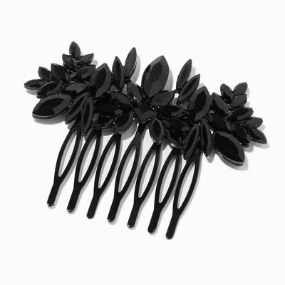 Black Floral Petal Hair Comb