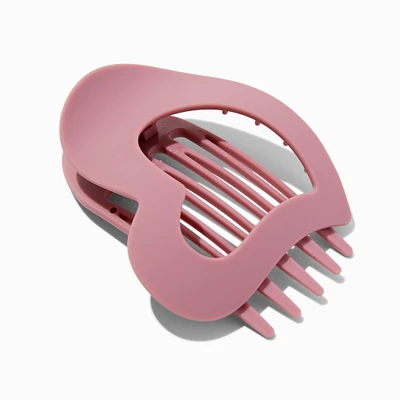 Mauve Heart Yoga Hair Claw 