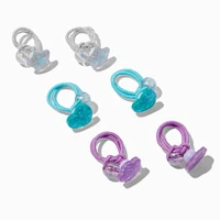 Claire's Jewel Tone Mixed Hair Ties - 6 Pack
