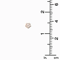 White Daisy Gold-tone Stud Earrings