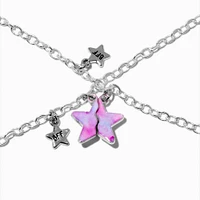 Best Friends Silver-tone Split Star Charm Bracelets - 2 Pack