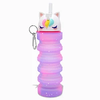 Collapsible Glitter Unicorn Water Bottle