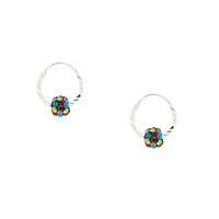 C LUXE by Claire's Sterling Silver 10mm Fireball Hoop Earrings