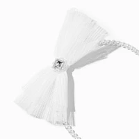 Claire's Club White Bow & Pearl Headbands - 2 Pack