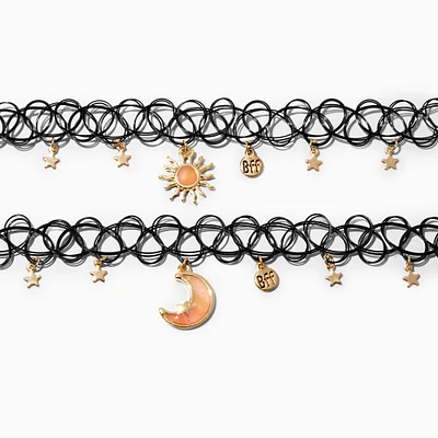 Best Friends Celestial UV Color-Changing Tattoo Choker Necklaces - 2 Pack