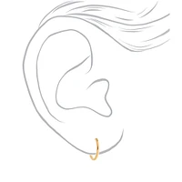 C LUXE by Claire's 18kt Gold Plated 14mm Hoop Earrings
