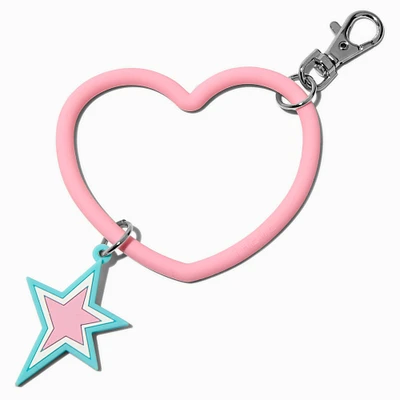 T H E M E x Claire's Pink Heart & Star Keychain Clip