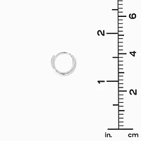 C LUXE by Claire's Sterling Silver 10mm Clicker Hoop Earrings