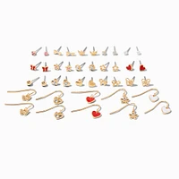 Hearts, Butterflies, & Flowers Mixed Earring Set - 20 Pack