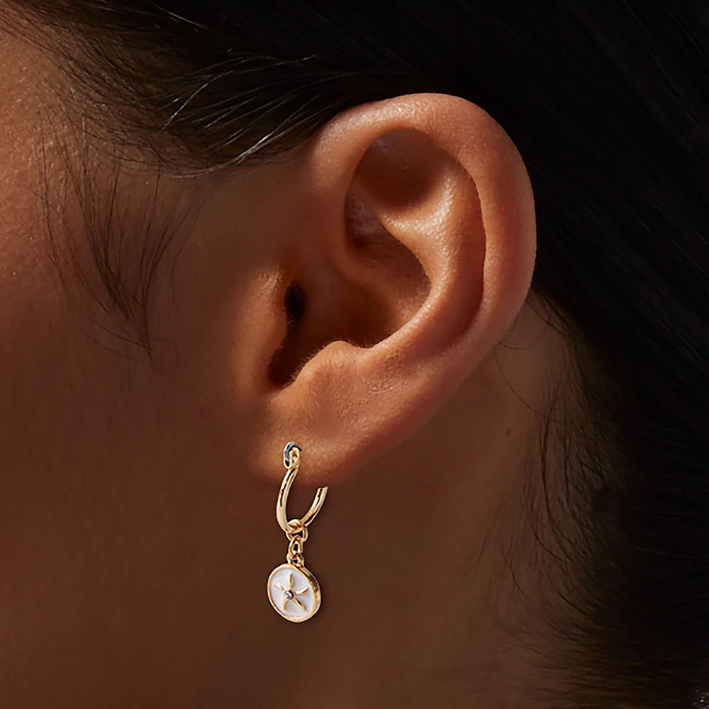 Gold-tone Beach Earring Stackables Set - 6 Pack