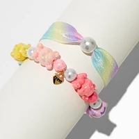T H E M E x Claire's Beaded Teddy Bear Bracelet Set - 2 Pack
