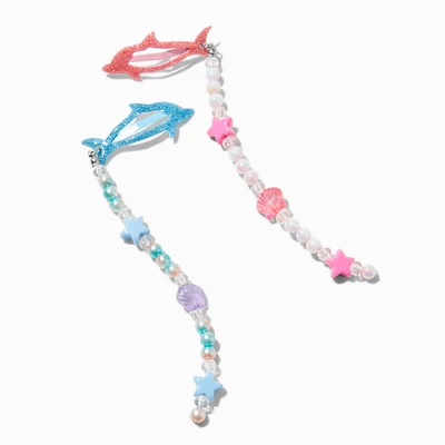 Claire's Club Dolphin Charm Hair Clips - 2 Pack 