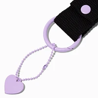 DIY Black Canvas Wristlet Keychain