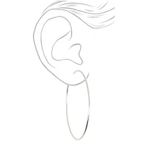 Silver-tone 70mm Hoop Earrings