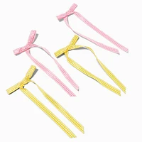 Claire's Club Gingham Hair Bow Clips - 4 Pack