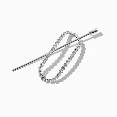 Silver-tone Rhinestone Hair Pin 