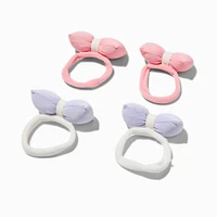 Claire's Club Pastel Puffy Bow Hair Ties - 4 Pack