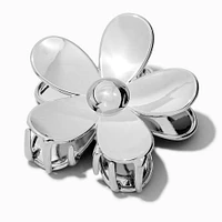 Silver-tone Flower Medium Hair Claw