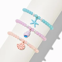 Claire's Club Beach Beaded Stretch Bracelets - 3 Pack