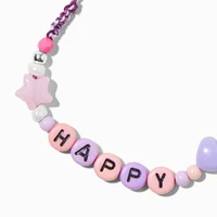 "Happy" Braided Adjustable Bracelet