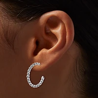 Silver-tone Grunge Earring Stackables Set - 6 Pack