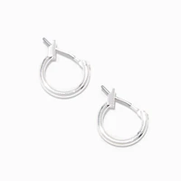 Silver-tone 10mm Mini Hoop Earrings