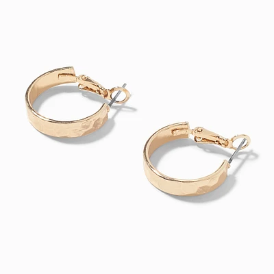 Gold-tone 20mm Flat Hoop Earrings