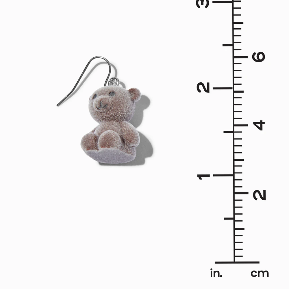 Fuzzy Bear Drop Earrings