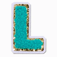 Teal L Initial Stick-On Patch